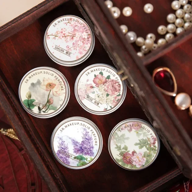 1 Box Solid Perfumes for Women Original Light Fresh and Elegant Fragrance Balm Deodorants Body Antiperspirant Rose /Peony /Lotus - Image 2